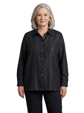 villager Black Button-Down Lightweight Long-Sleeve Shirt Size 2X NWT